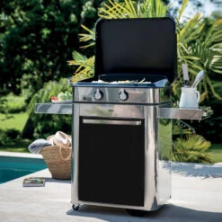 Plancha à Gaz Sur Chariot - Combo ENOSIGN 65 Inox & Noir -Grill Passion Promos Boutique 57028385 a3 combo plancha enosign 65 inox et noir eno