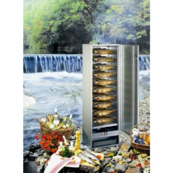 Fumoir Peetz Acier Aluminé Porte à Charnières - L 39 X P 28 X H 120 Cm -Grill Passion Promos Boutique 770015 fumoir peetz acier alumine porte 120 39 28 ambiance