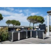 Cuisine D'extérieur ENO Modulo Inox Et Noir Pour Plancha - 5 Modules Avec Table De Cuisson Master