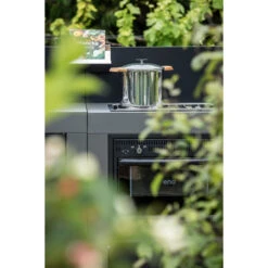 Cuisine D'extérieur ENO Modulo Acier Pour Plancha - 3 Modules Avec Cuisinière Et Chariot Félix -Grill Passion Promos Boutique cuisine modulo 3 cuisiniere chariot felix 1