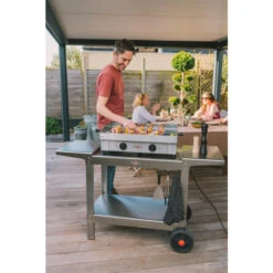 Chariot Inox "Plein Air" Pour Plancha Krampouz Double -Grill Passion Promos Boutique khea05 chariot inox plein air pour plancha krampouz double 2