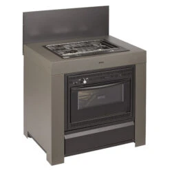 Cuisine D'extérieur ENO Modulo Acier Pour Plancha - 3 Modules Avec Cuisinière -Grill Passion Promos Boutique mod7005 cuisiniere modulo gris cuisine exterieur eno cote 1