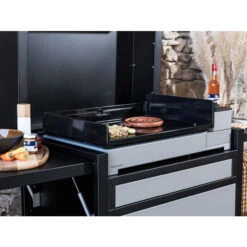 Pack Plancha Forge Adour PREMIUM 60 Acier Noir Et Gris + Chariot Et Capot -Grill Passion Promos Boutique pack plancha gaz forge adour premium 60 acier noir gris 3