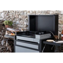 Pack Plancha Forge Adour PREMIUM 60 Acier Noir Et Gris + Chariot Et Capot -Grill Passion Promos Boutique pack plancha gaz forge adour premium 60 acier noir gris 5