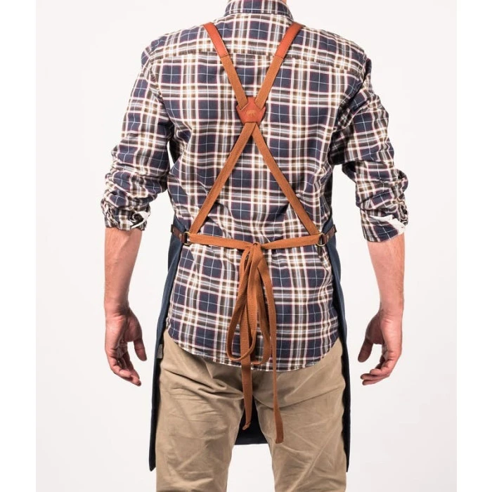 Tablier Barbecue Toile Waxée Alaskan Maker 547 - Bleu Marine 4 Tablier Barbecue Toile Waxée Alaskan Maker 547 - Bleu Marine – Image 4