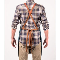 Tablier Barbecue Toile Waxée Alaskan Maker 547 - Bleu Canard -Grill Passion Promos Boutique tablier alaskan maker bleu canard 6