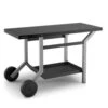 Table Roulante En Acier Pour Plancha Forge Adour - Noir Et Gris Clair Mat